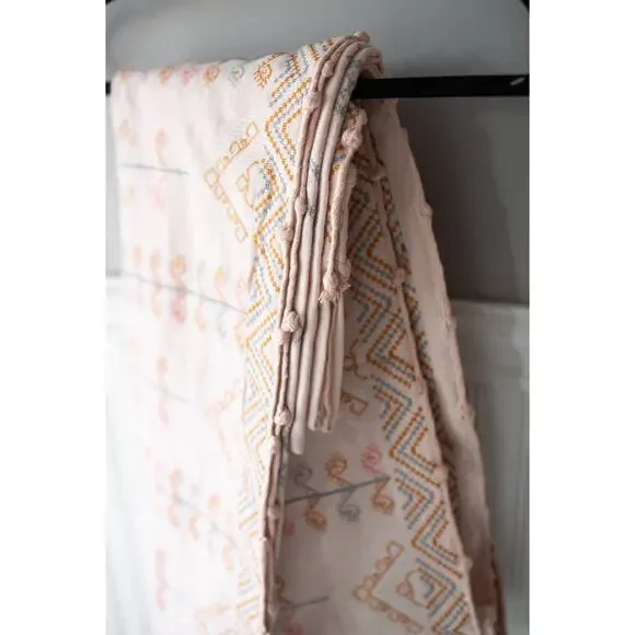 Anthropologie Pink Patterned Curtains - Picture 3 of 5